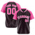 Custom Black Pink Pinstripe Pink-Black Authentic Raglan Sleeves Baseball Jersey