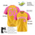 Custom Gold Pink Pinstripe Gold Pink Authentic Raglan Sleeves Baseball Jersey