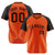 Custom Orange Black Pinstripe Black-Orange Authentic Raglan Sleeves Baseball Jersey