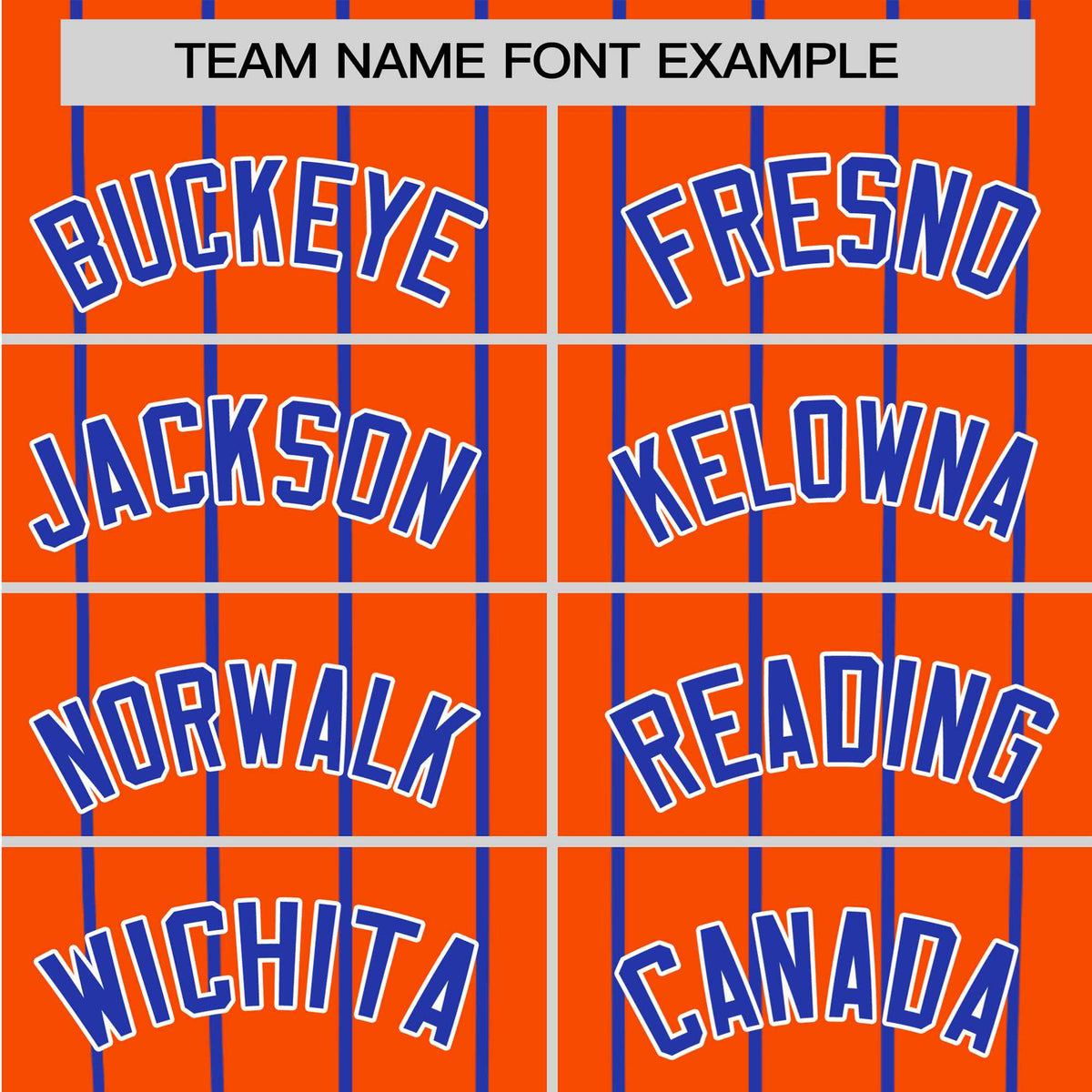 Custom Orange-Royal Blue Pinstripe Authentic Raglan Sleeves Baseball Jersey