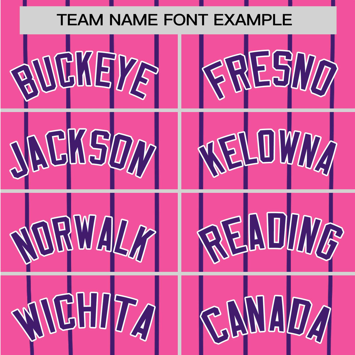 Custom Pink Purple Pinstripe Purple-Pink Authentic Raglan Sleeves Baseball Jersey