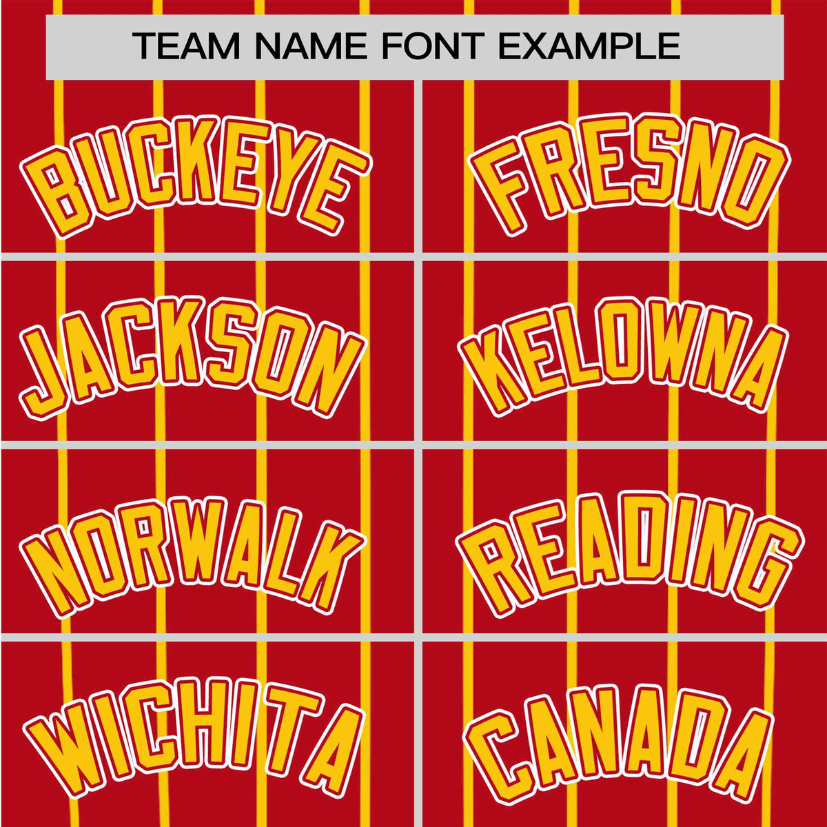 Custom Red Gold Pinstripe Authentic Raglan Sleeves Baseball Jersey