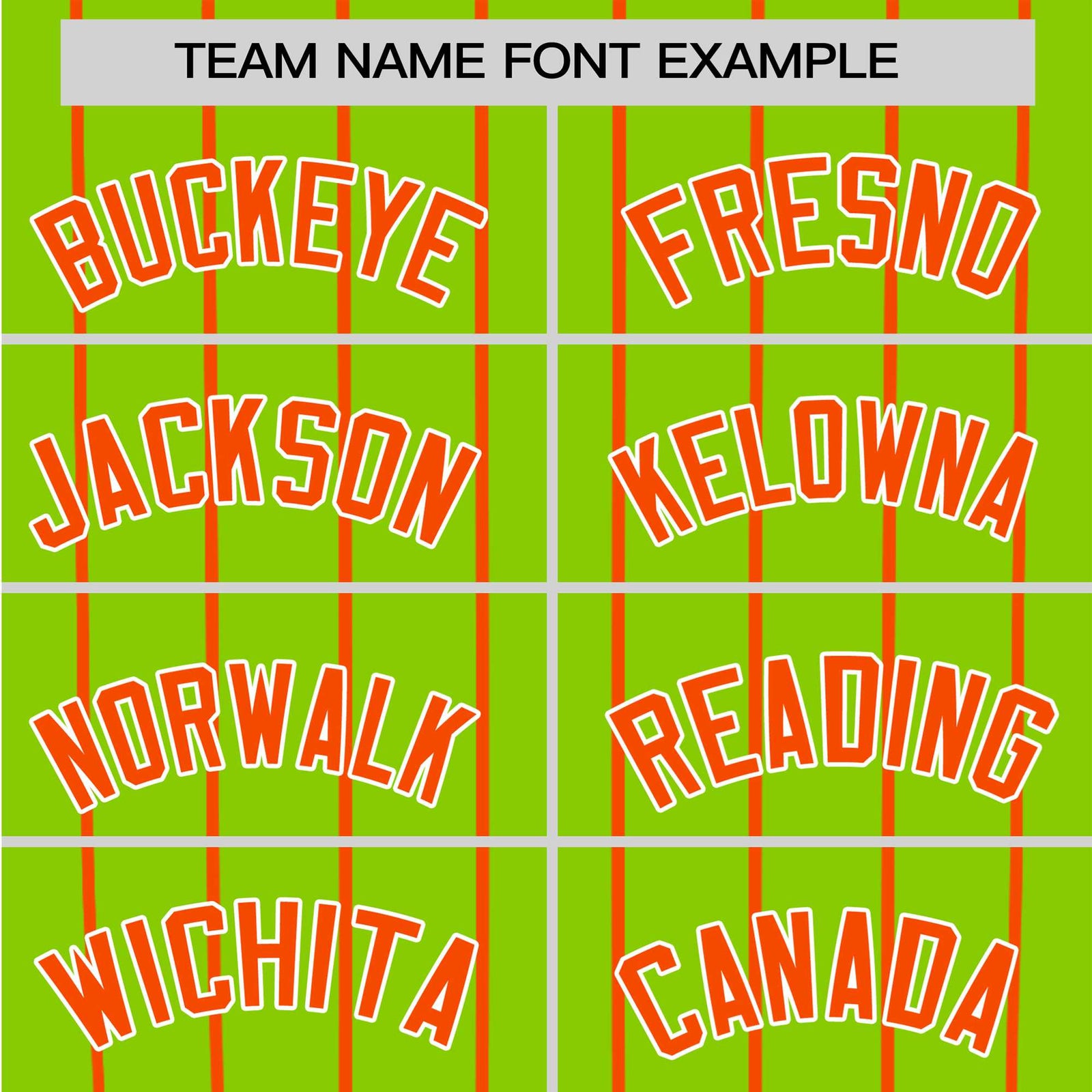 Custom Neon Green Orange Pinstripe Authentic Raglan Sleeves Baseball Jersey