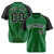 Custom Kelly Green Black Pinstripe Authentic Raglan Sleeves Baseball Jersey