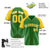 Custom Kelly Green-Yellow Pinstripe Authentic Raglan Sleeves Baseball Jersey