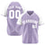 Custom Light Purple White Pinstripe White Light-Purple Authentic Raglan Sleeves Baseball Jersey