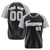 Custom Black Gray Pinstripe Gray-Black Authentic Raglan Sleeves Baseball Jersey