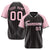 Custom Black Pink Pinstripe Pink-Black Authentic Raglan Sleeves Baseball Jersey