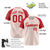 Custom Cream Red Pinstripe Red-Cream Authentic Raglan Sleeves Baseball Jersey