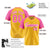 Custom Gold Pink Pinstripe Gold Pink Authentic Raglan Sleeves Baseball Jersey