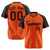 Custom Orange Black Pinstripe Black-Orange Authentic Raglan Sleeves Baseball Jersey