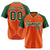 Custom Orange Green Pinstripe Green Orange Authentic Raglan Sleeves Baseball Jersey