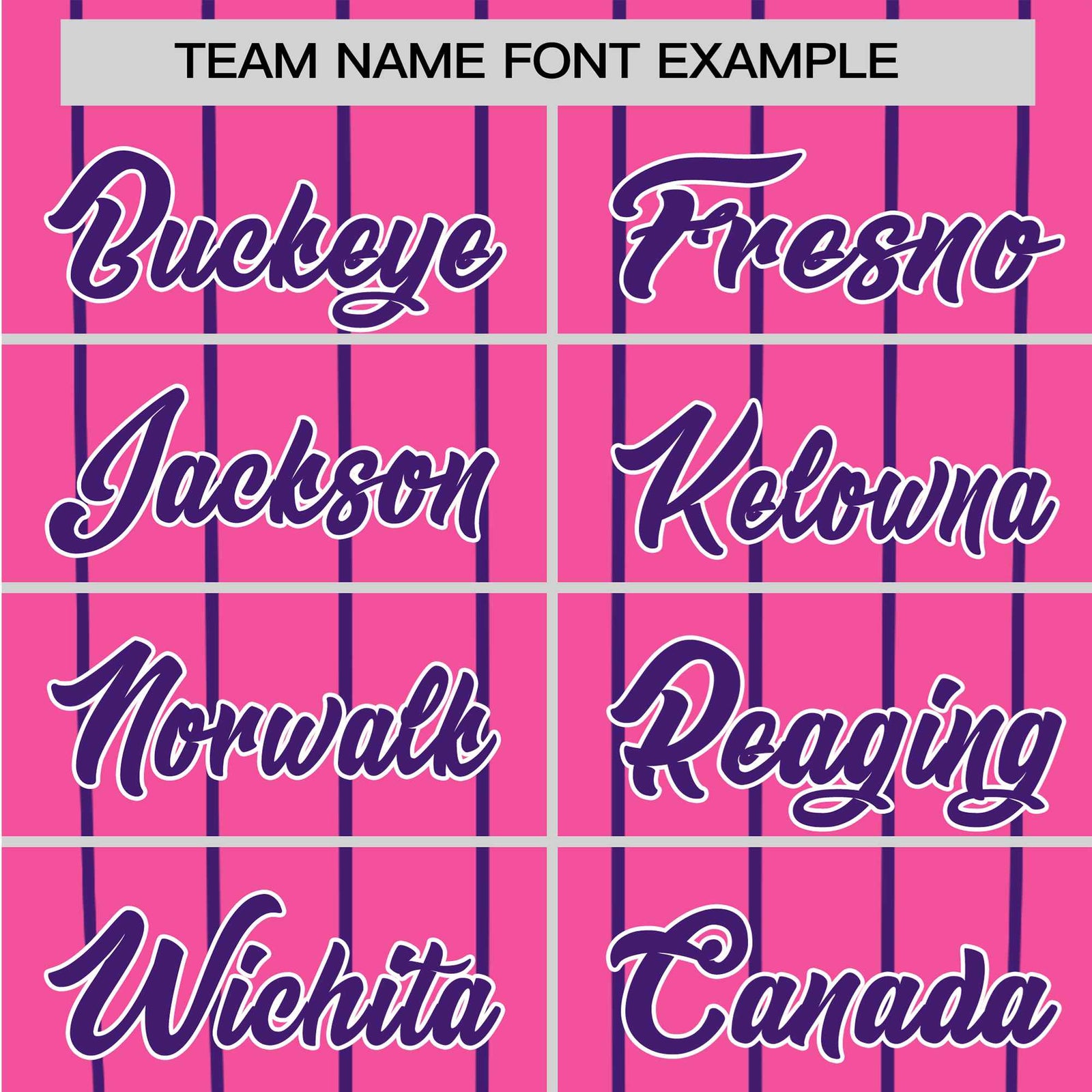 Custom Pink Purple Pinstripe Purple-Pink Authentic Raglan Sleeves Baseball Jersey