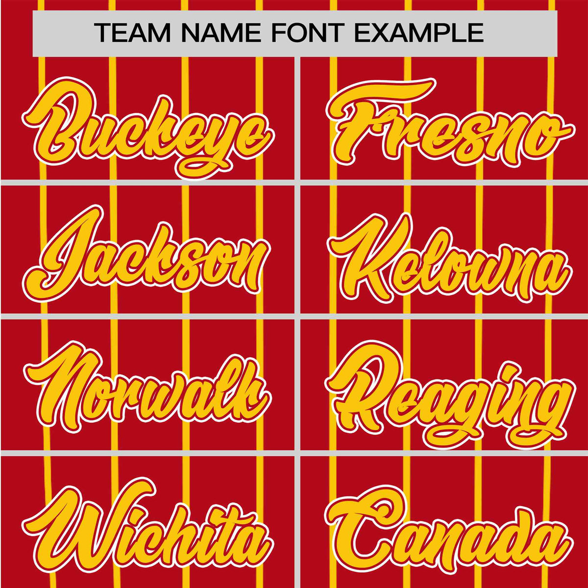 Custom Red Gold Pinstripe Authentic Raglan Sleeves Baseball Jersey