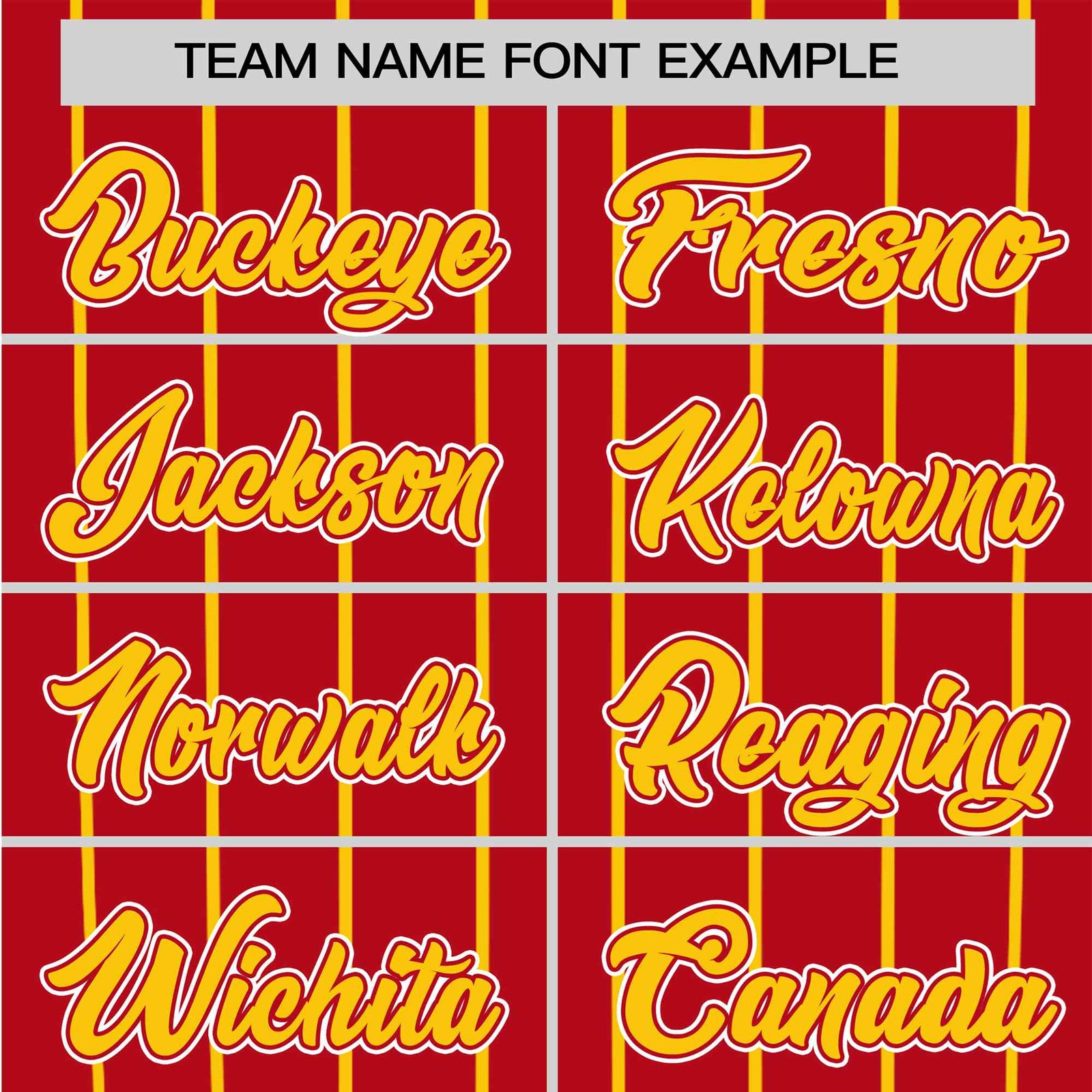 Custom Red Gold Pinstripe Authentic Raglan Sleeves Baseball Jersey