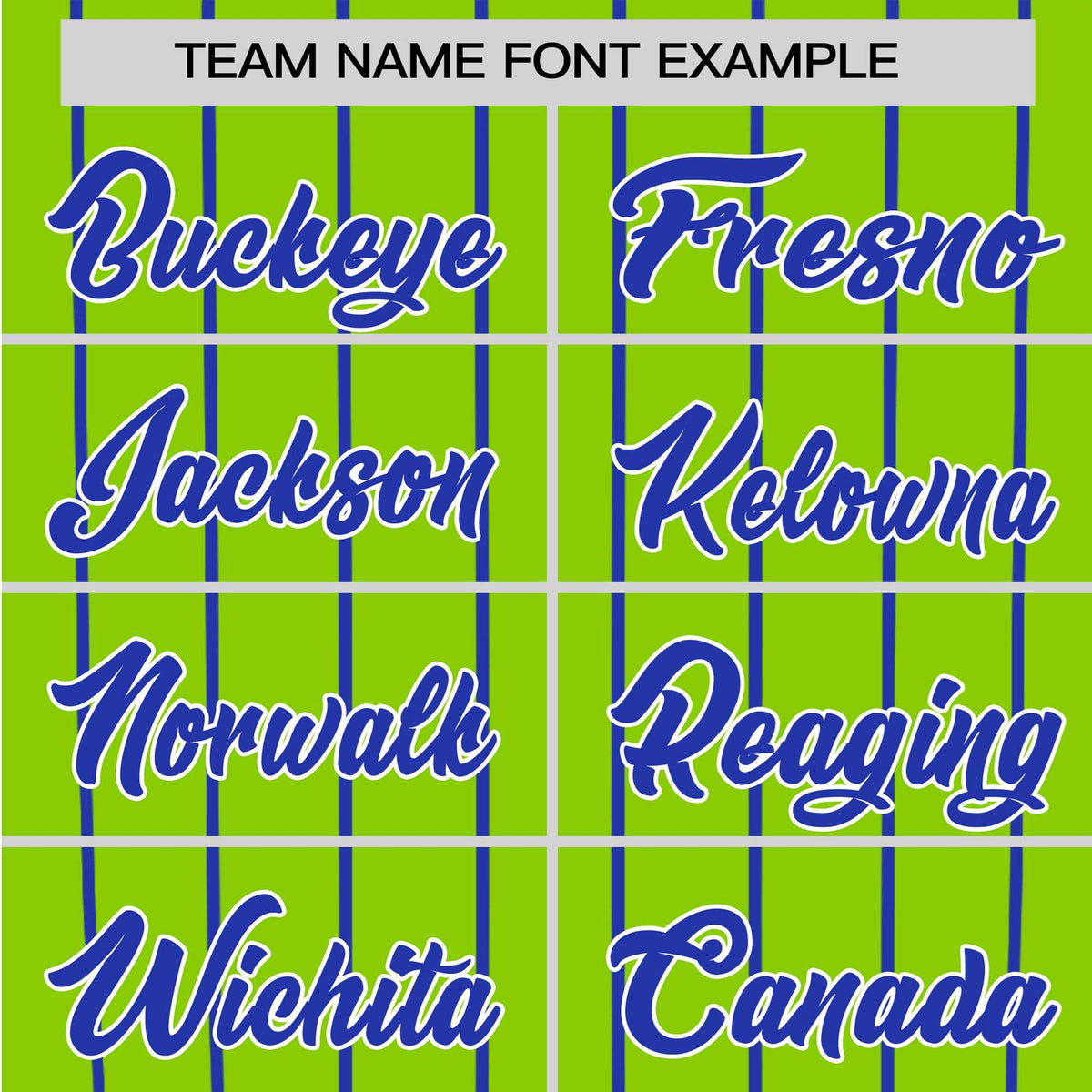 Custom Neon Green-Royal Blue Pinstripe Authentic Raglan Sleeves Baseball Jersey