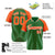 Custom Kelly Green Orange Pinstripe Authentic Raglan Sleeves Baseball Jersey