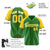 Custom Kelly Green-Yellow Pinstripe Authentic Raglan Sleeves Baseball Jersey