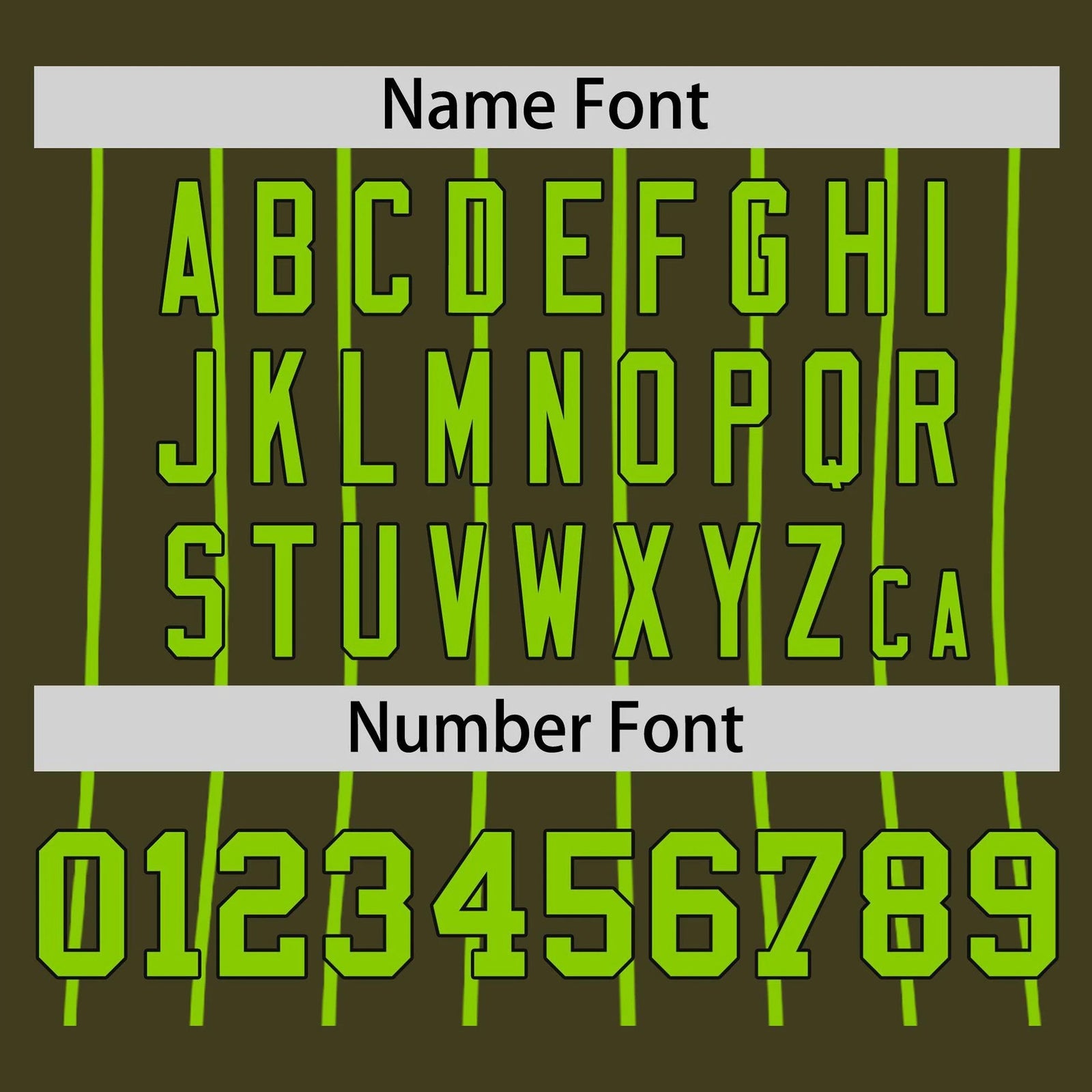 Custom Olive-Neon Green Pinstripe Authentic Raglan Sleeves Baseball Jersey