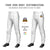 Custom White Black Classic Fit Stretch Practice Pull-up Baseball Pants