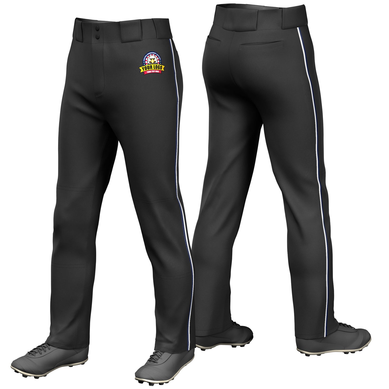 Custom Black Navy-White Classic Fit Stretch Practice Loose-fit Baseball