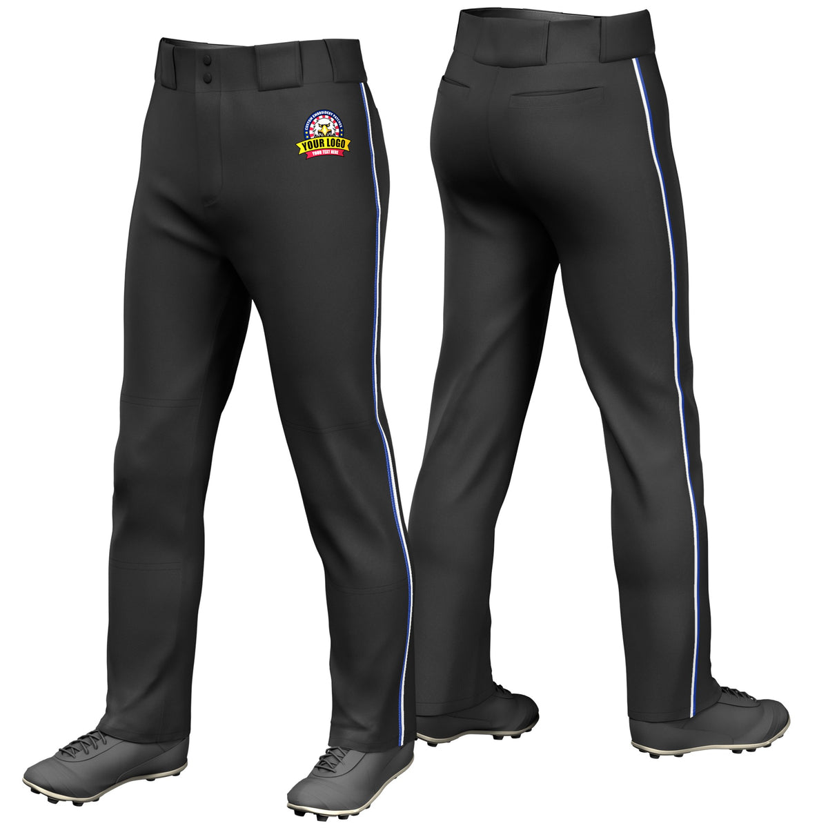 Custom Black Royal Blue-White Classic Fit Stretch Practice Loose-fit Baseball