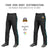 Custom Black Aqua-Black-Aqua Classic Fit Stretch Practice Loose-fit Baseball Pants