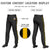 Custom Black Gold01 Classic Fit Stretch Practice Pull-up Baseball Pants