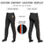 Custom Black Orange-Light Blue-Black Classic Fit Stretch Practice Pull-up Baseball Pants