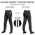 Custom Black White-Purple-White Classic Fit Stretch Practice Pull-up Baseball Pants