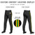 Custom Black Yellow-Kelly Green-Yellow Classic Fit Stretch Practice Pull-up Baseball Pants