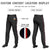 Custom Black Navy-White-Red Classic Fit Stretch Practice Pull-up Baseball Pants