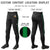 Custom Black Kelly Green Classic Fit Stretch Practice Knickers Baseball Pants