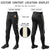 Custom Black Cream Classic Fit Stretch Practice Knickers Baseball Pants