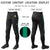 Custom Black Teal Classic Fit Stretch Practice Knickers Baseball Pants