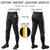 Custom Black Gold01-White Classic Fit Stretch Practice Knickers Baseball Pants