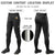 Custom Black Gray-White Classic Fit Stretch Practice Knickers Baseball Pants