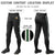 Custom Black White-Green-White Classic Fit Stretch Practice Knickers Baseball Pants