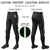 Custom Black Green-White-Green Classic Fit Stretch Practice Knickers Baseball Pants