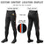 Custom Black Orange-Light Blue-Black Classic Fit Stretch Practice Knickers Baseball Pants