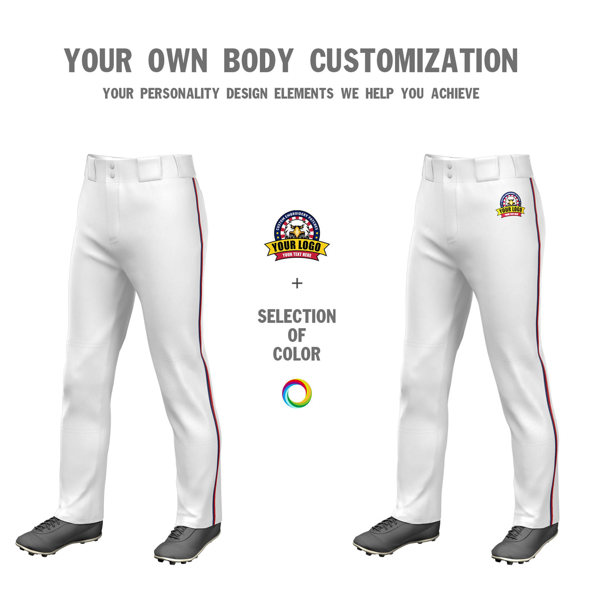 Custom White Navy-Red Classic Fit Stretch Practice Loose-fit Baseball