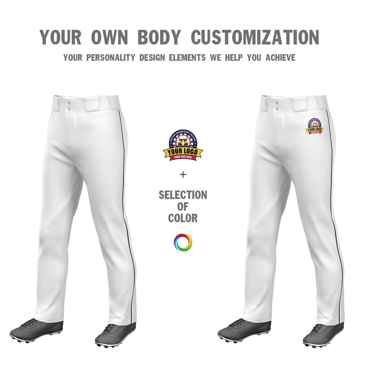Custom White Navy-White Classic Fit Stretch Practice Loose-fit Baseball