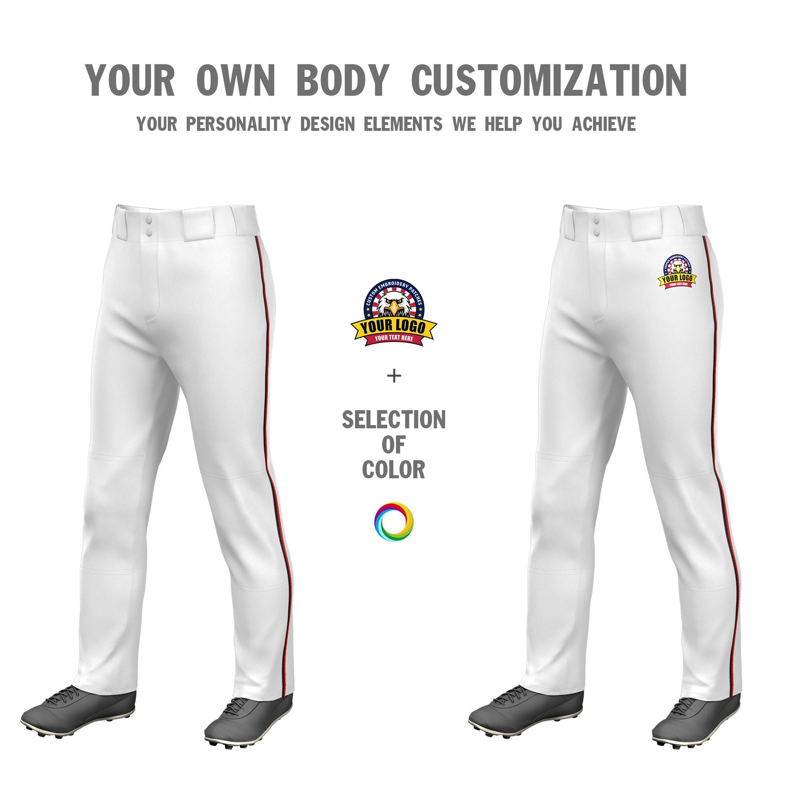 Custom White Black-Red Classic Fit Stretch Practice Loose-fit Baseball