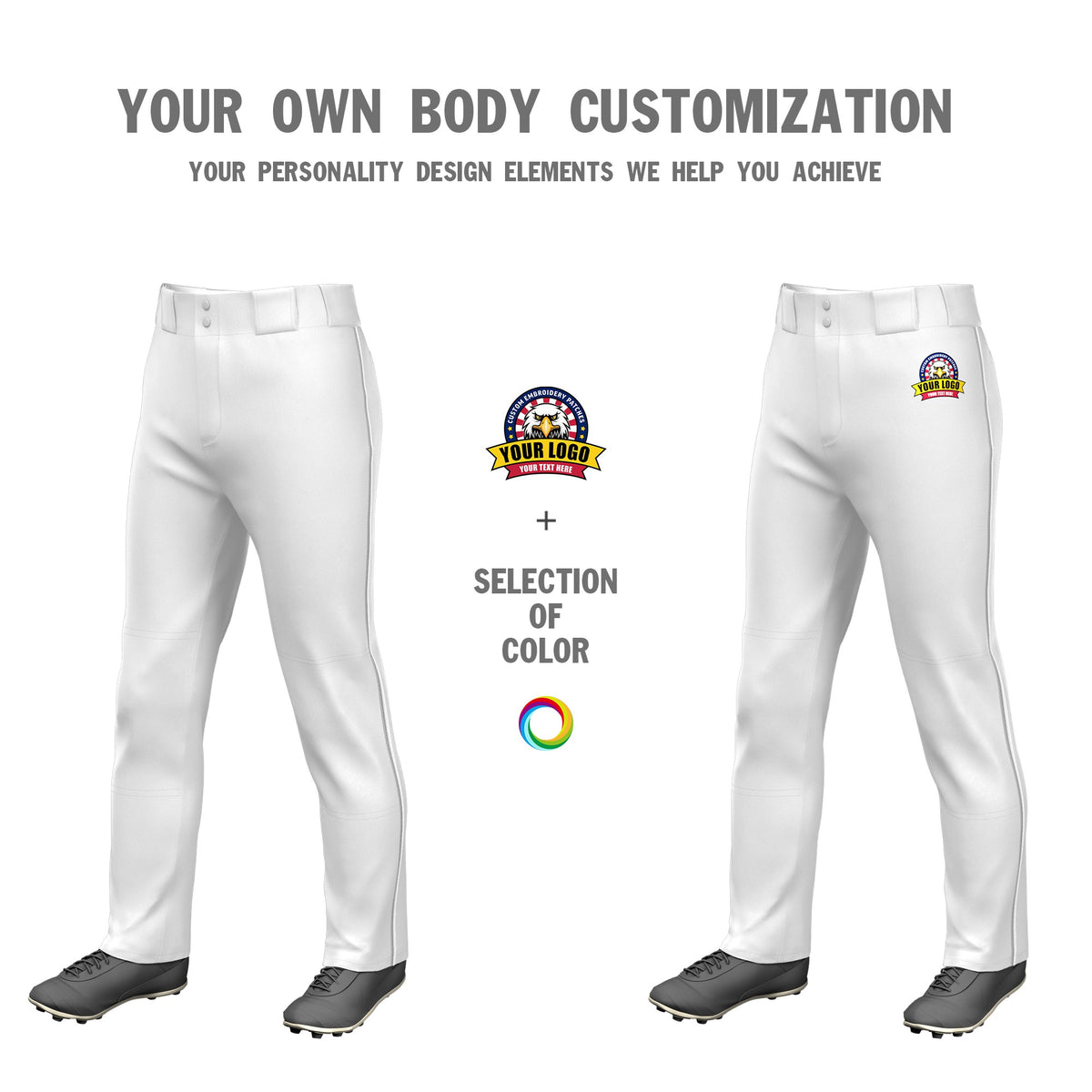 Custom White Gray-White Classic Fit Stretch Practice Loose-fit Baseball
