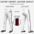 Custom White Black-Red-Black Classic Fit Stretch Practice Loose-fit Baseball Pants