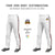 Custom White Black-Red-Black Classic Fit Stretch Practice Loose-fit Baseball Pants