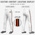 Custom White Black-Orange-Black Classic Fit Stretch Practice Loose-fit Baseball Pants