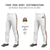 Custom White Black-Orange-Black Classic Fit Stretch Practice Loose-fit Baseball Pants