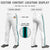 Custom White Aqua-Black-Aqua Classic Fit Stretch Practice Loose-fit Baseball Pants