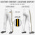 Custom White Black-Gold01-Black Classic Fit Stretch Practice Loose-fit Baseball Pants